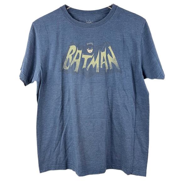 Retro Batman T-Shirt Blue Mens Size M The Big Bang Theory Sheldons Shirt - Picture 1 of 5